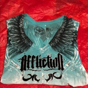 Affliction top. Size Large